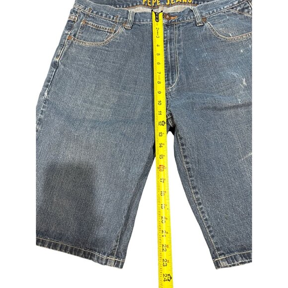 Men's 38‎ Vintage Pepe Jeans Baggy Shorts Light Wash Blue Denim |P1 - Picture 6 of 9